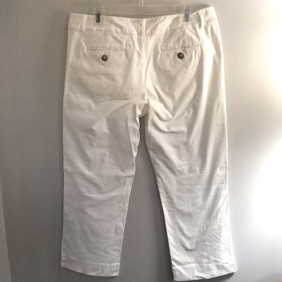 Mossimo stretch white cropped pants, EUC, size 10. - Picture 3 of 3
